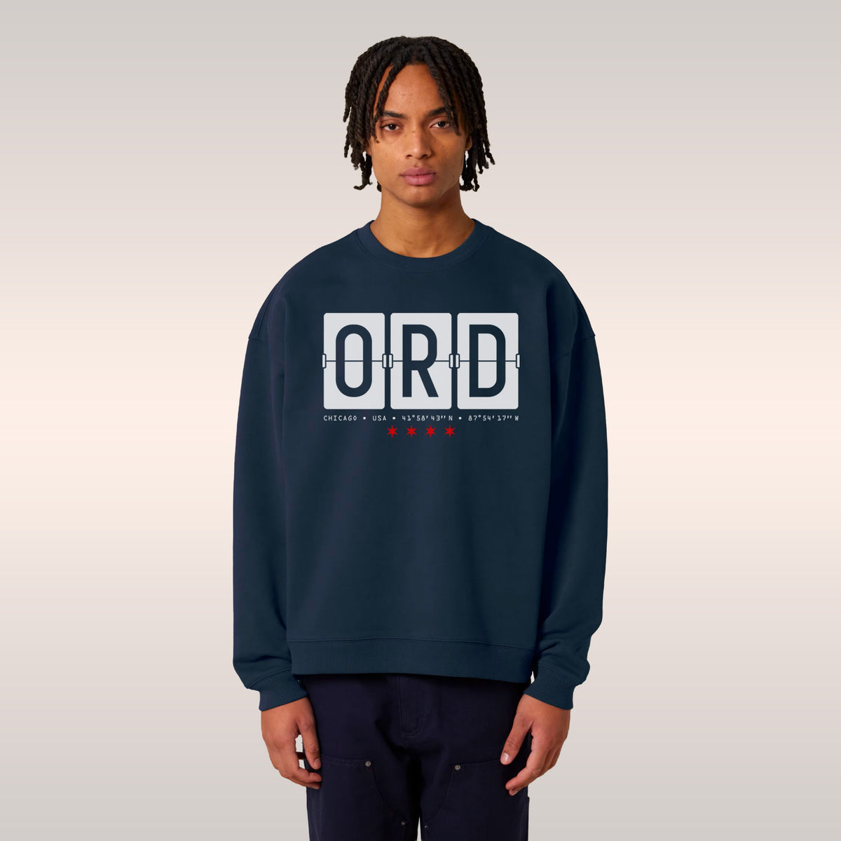 Chicago ORD O'Hare Airport Flipboard Sweatshirt
