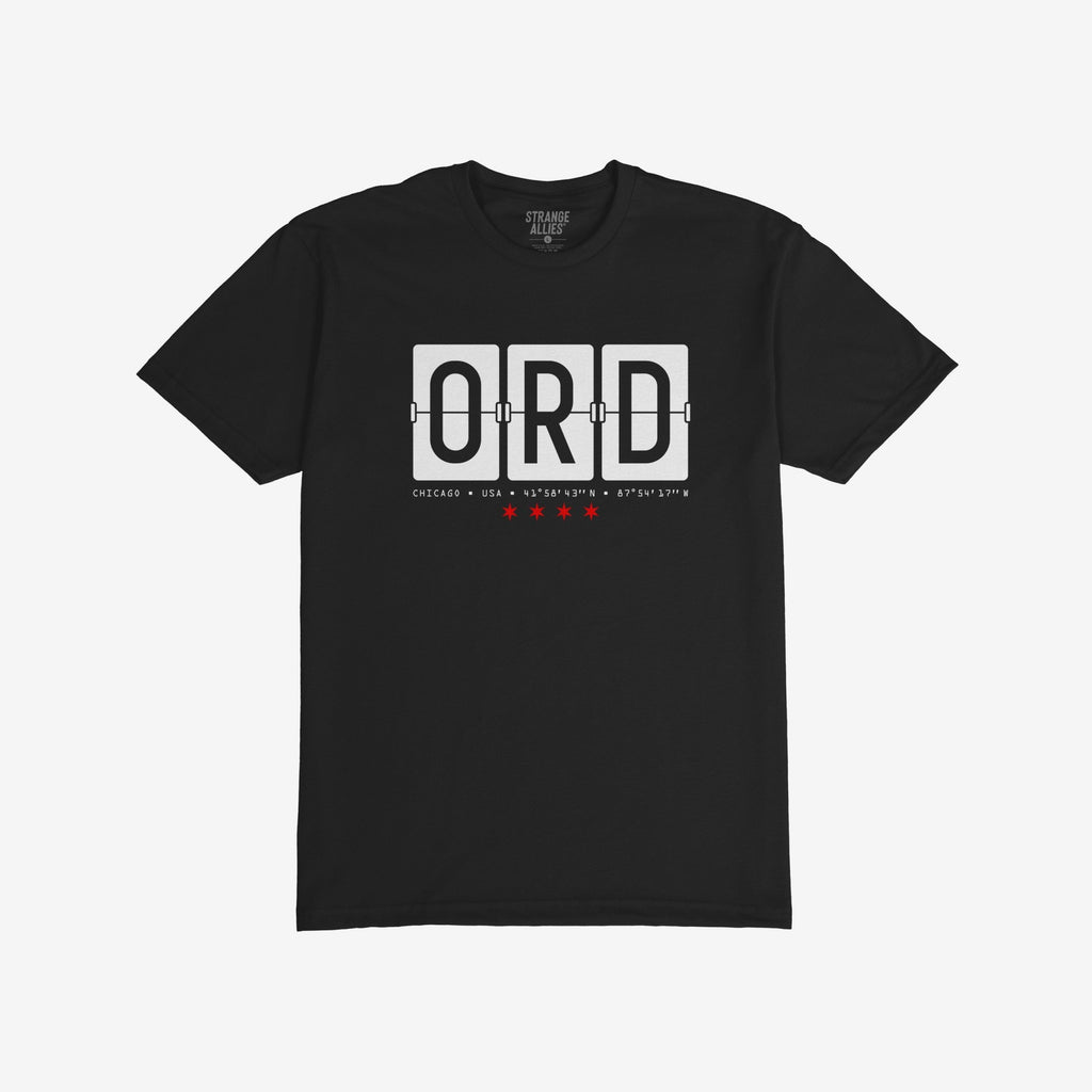 Chicago ORD O'Hare Airport Flipboard T-shirt