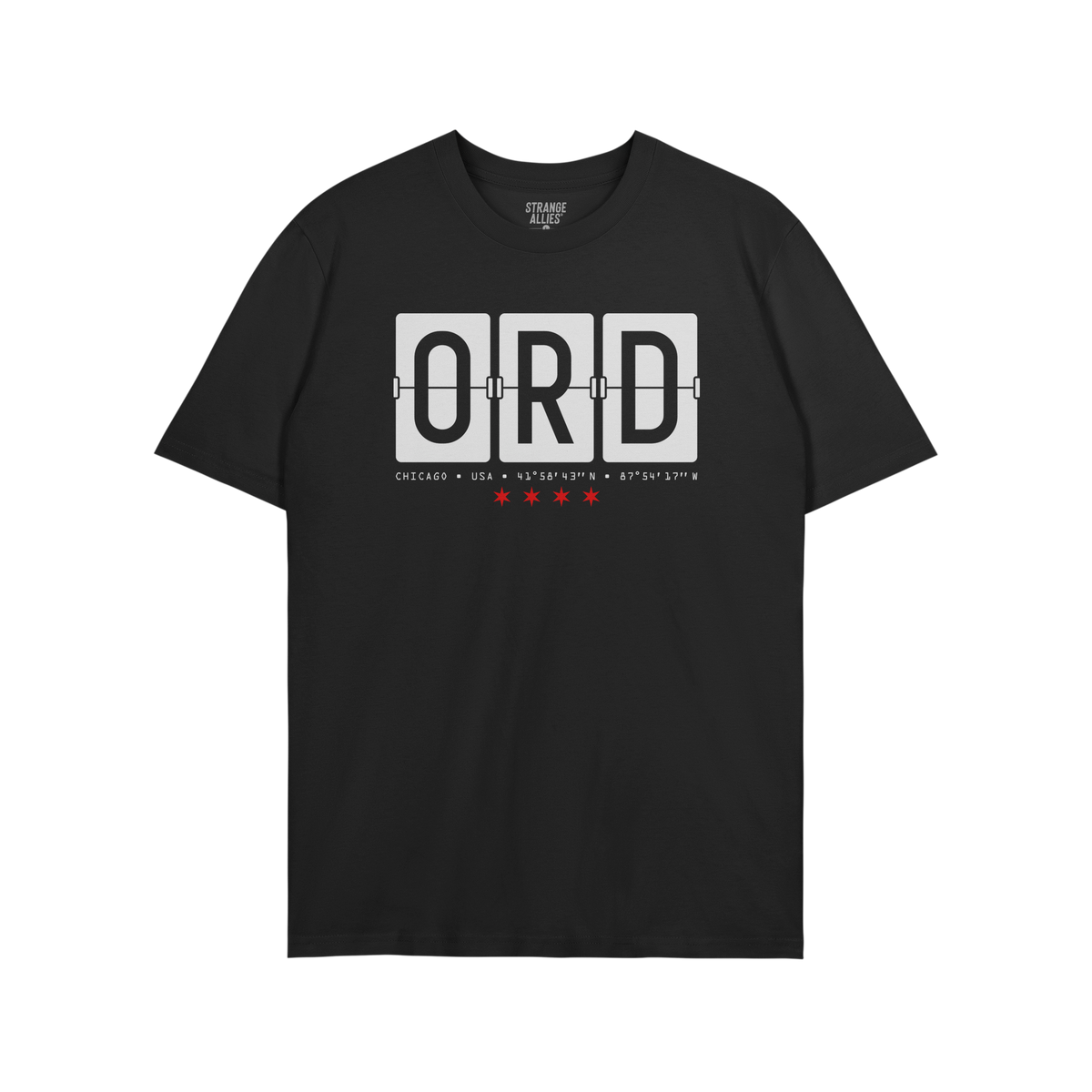 Chicago ORD O'Hare Airport Flipboard T-shirt