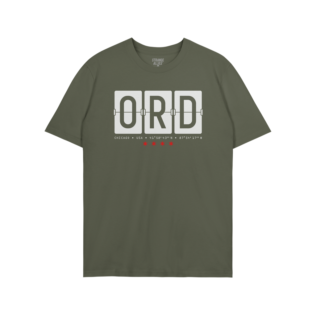 Chicago ORD O'Hare Airport Flipboard T-shirt