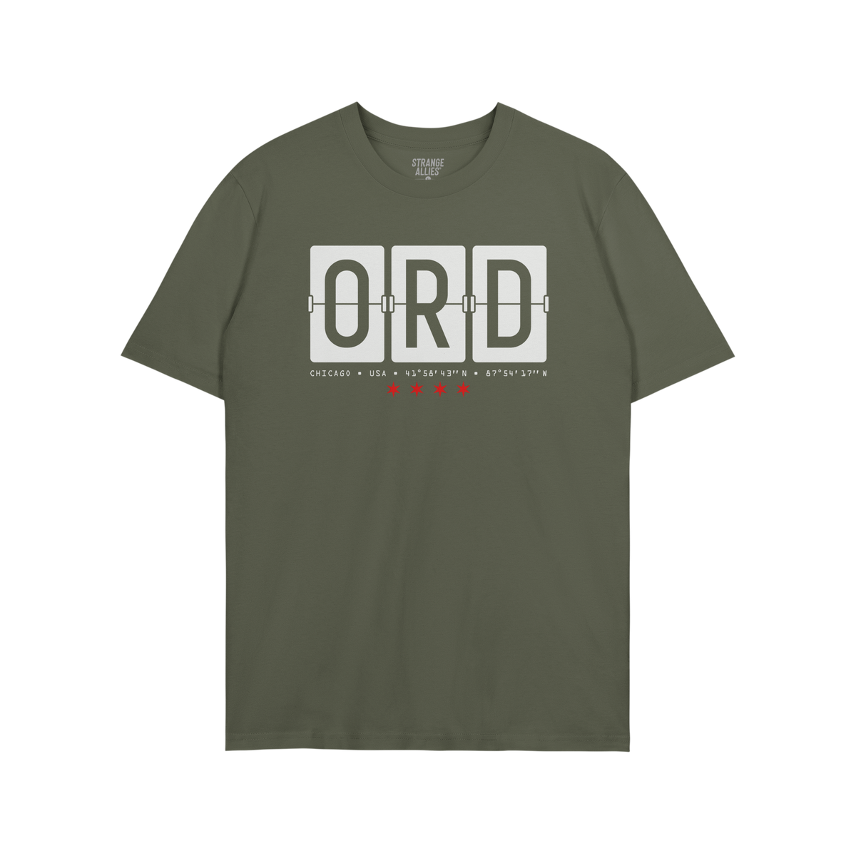Chicago ORD O'Hare Airport Flipboard T-shirt