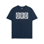 Chicago ORD O'Hare Airport Flipboard T-shirt