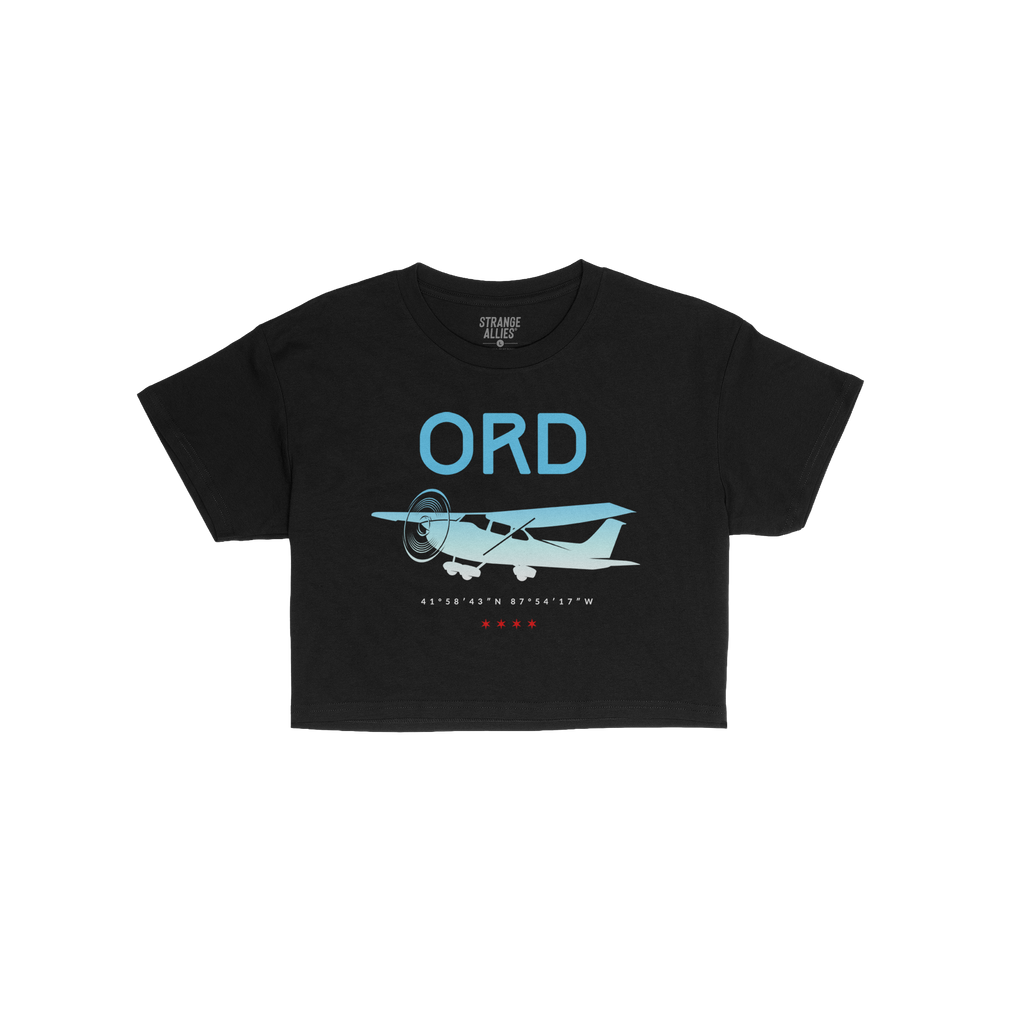Chicago ORD O'Hare Airport Gradient Crop Top