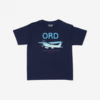 Chicago ORD O'Hare Airport Gradient Women's Baby Tee