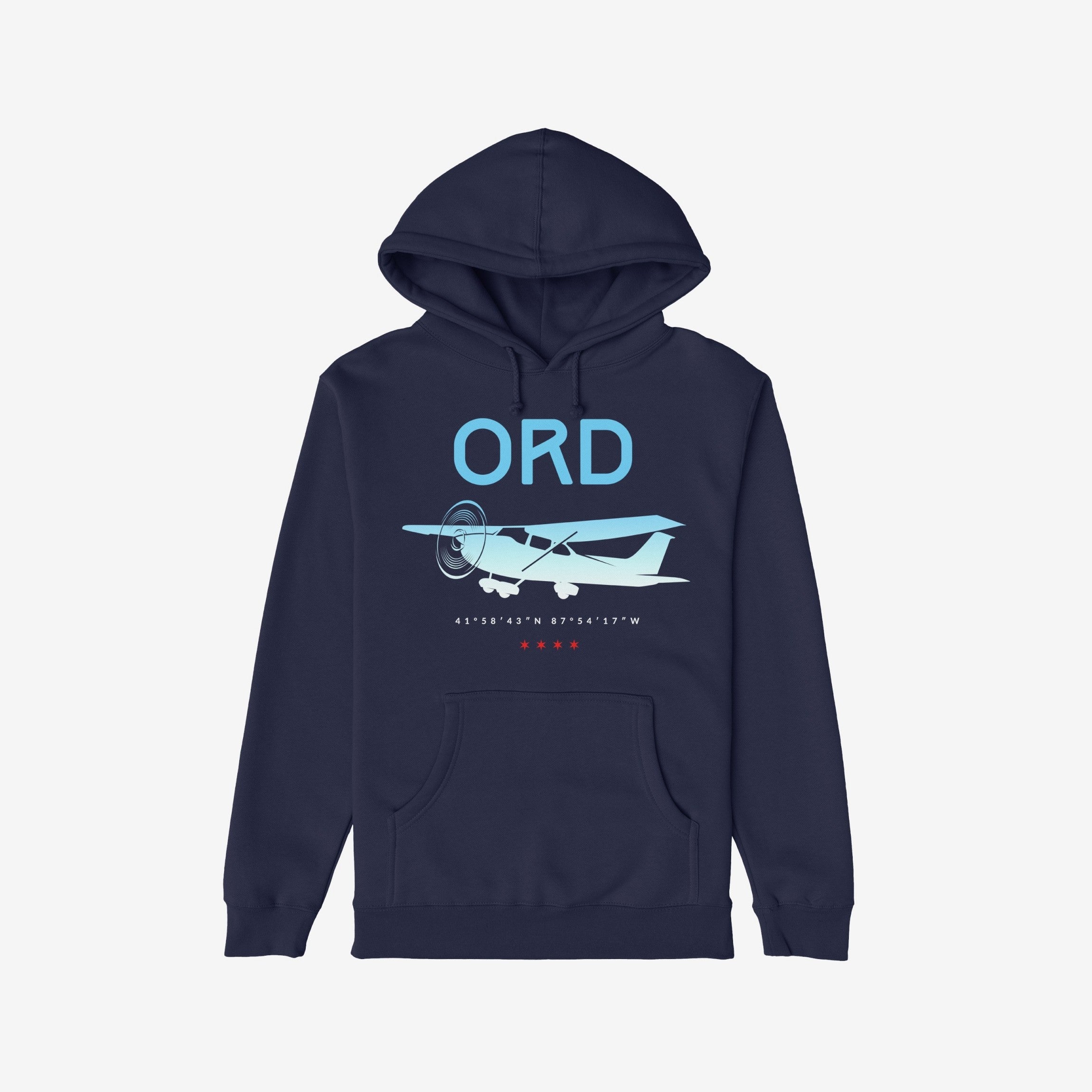 Chicago ORD O'Hare Airport Gradient Hoodie & Sweatshirt