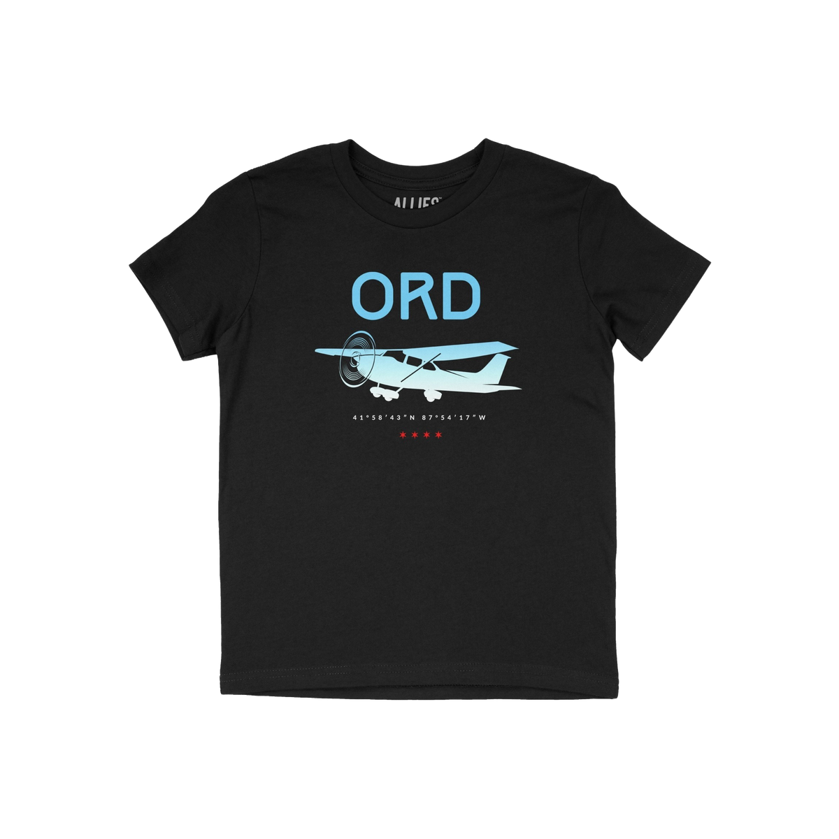 Chicago ORD O'Hare Airport Gradient Kids T-shirt