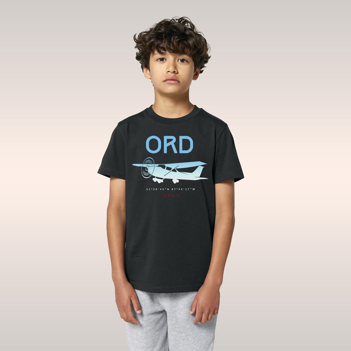 Chicago ORD O'Hare Airport Gradient Kids T-shirt