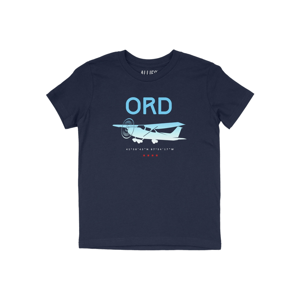 Chicago ORD O'Hare Airport Gradient Kids T-shirt