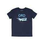 Chicago ORD O'Hare Airport Gradient Kids T-shirt