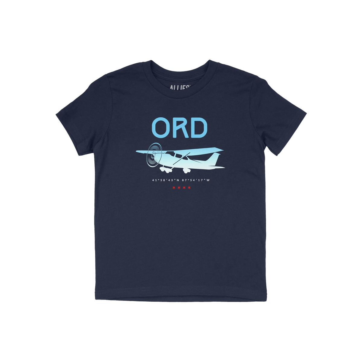 Chicago ORD O'Hare Airport Gradient Kids T-shirt
