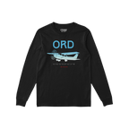 Chicago ORD O'Hare Airport Gradient Long Sleeve T-shirt