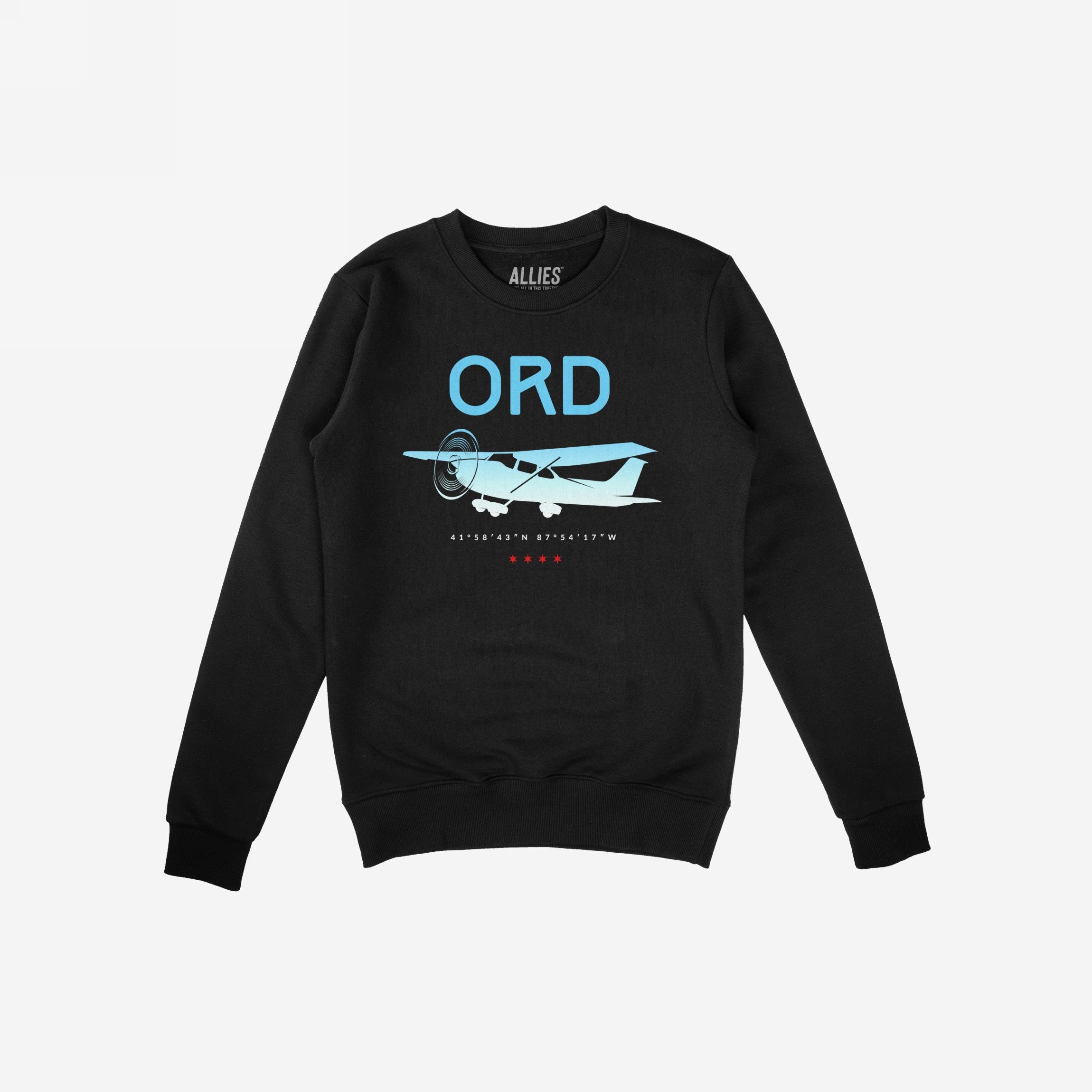 Chicago ORD O'Hare Airport Gradient Hoodie & Sweatshirt