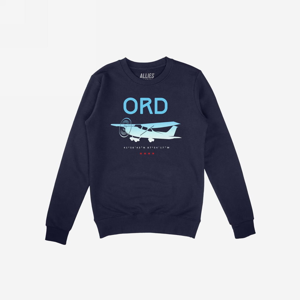 Chicago ORD O'Hare Airport Gradient Hoodie & Sweatshirt