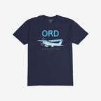 Chicago ORD O'Hare Airport Gradient T-shirt