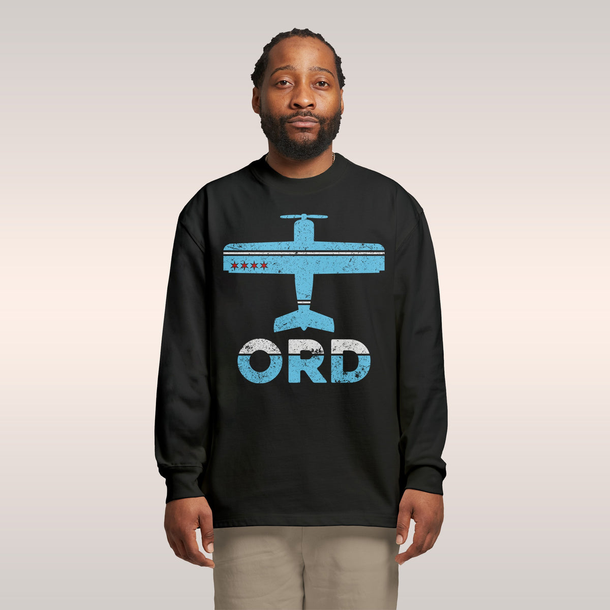 Chicago ORD O'Hare Airport Long Sleeve T-shirt