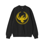 Oregon Rebel Alliance Hoodie & Sweatshirt featuring a bold yellow phoenix-like bird graphic, symbolizing resistance. The desi
