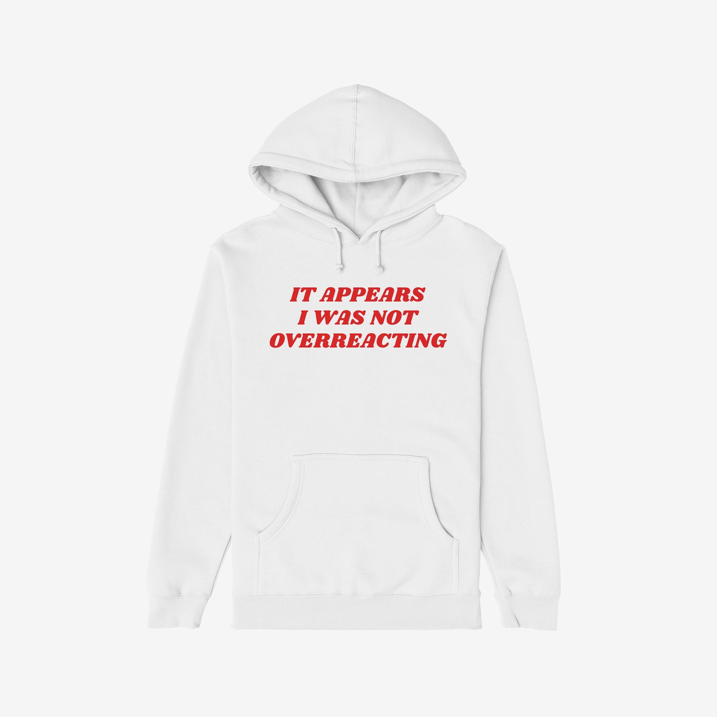 Overreacting Shirt Hoodie White by Strange Gang