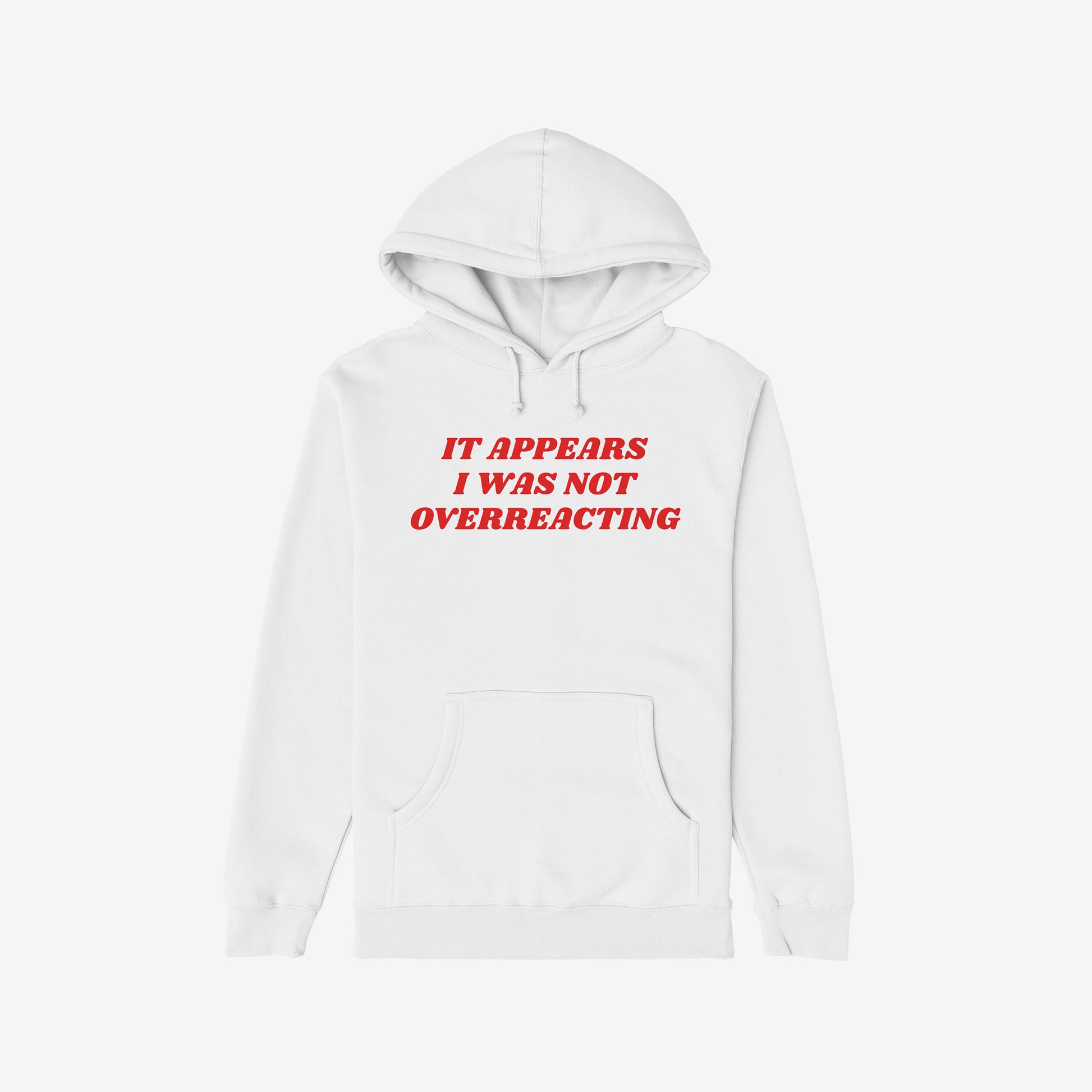 Overreacting Shirt Hoodie White by Strange Gang