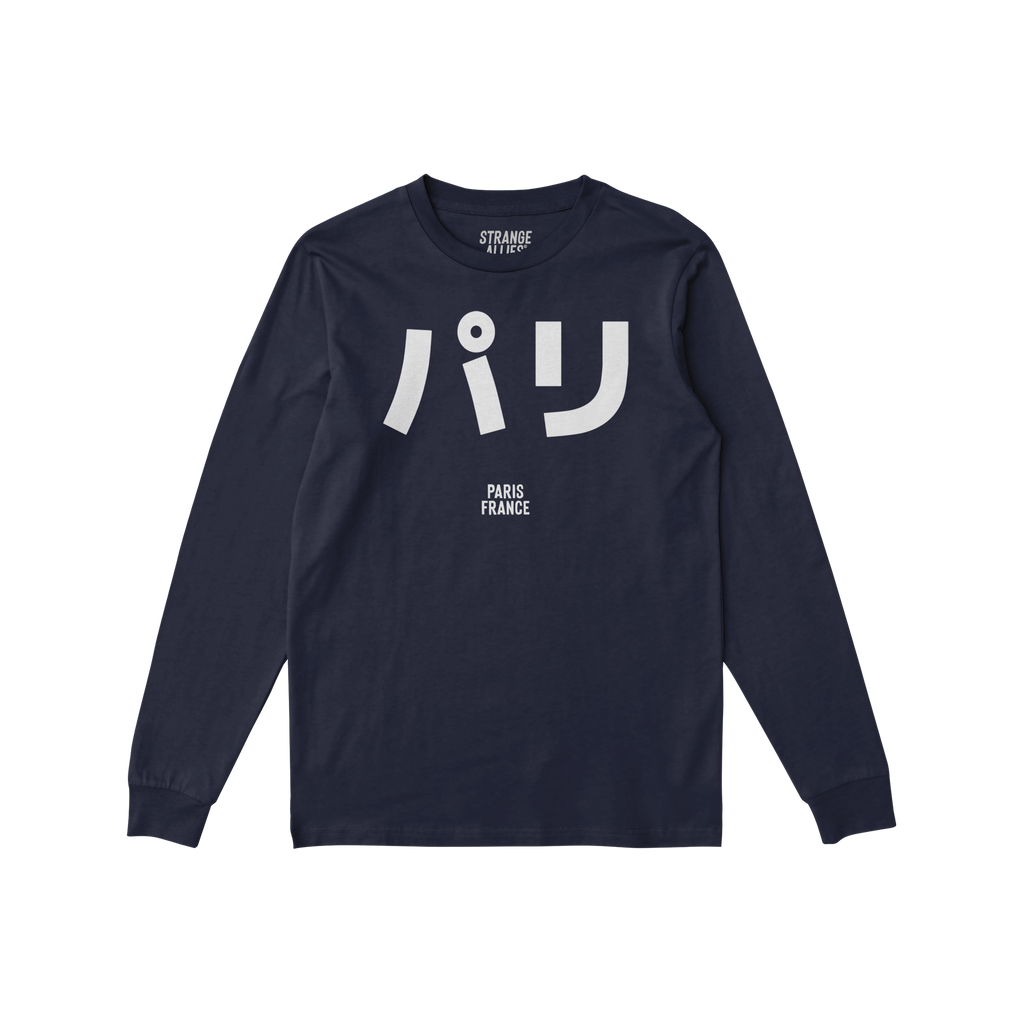 Paris Japanese Long Sleeve T-shirt