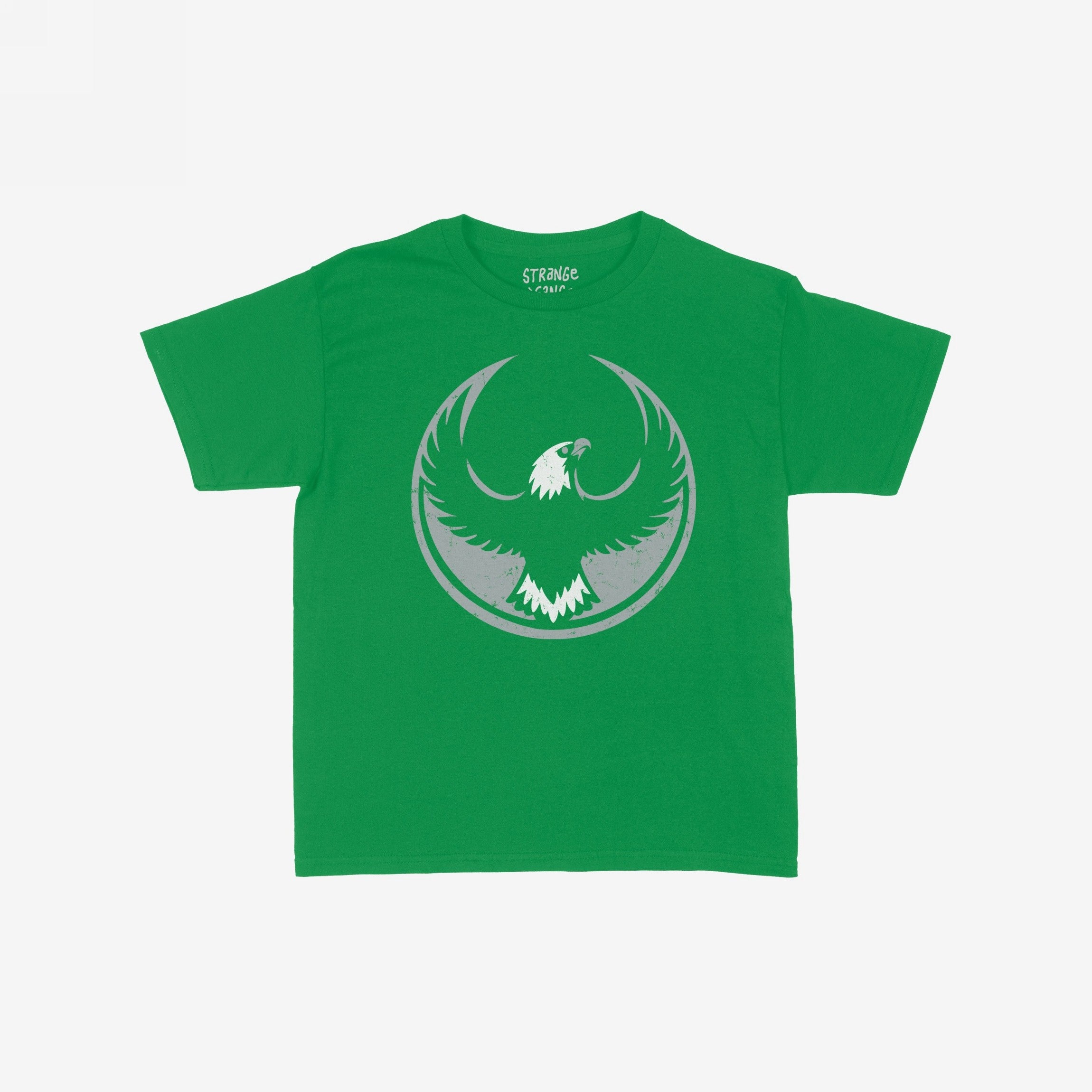 Philly Rebel Alliance Women's Baby Tee featuring a bold eagle emblem, symbolizing resistance and equality. Styled in a cropped retro Y2K cut, perfect for advocating immigrant rights and anti-fascist values.