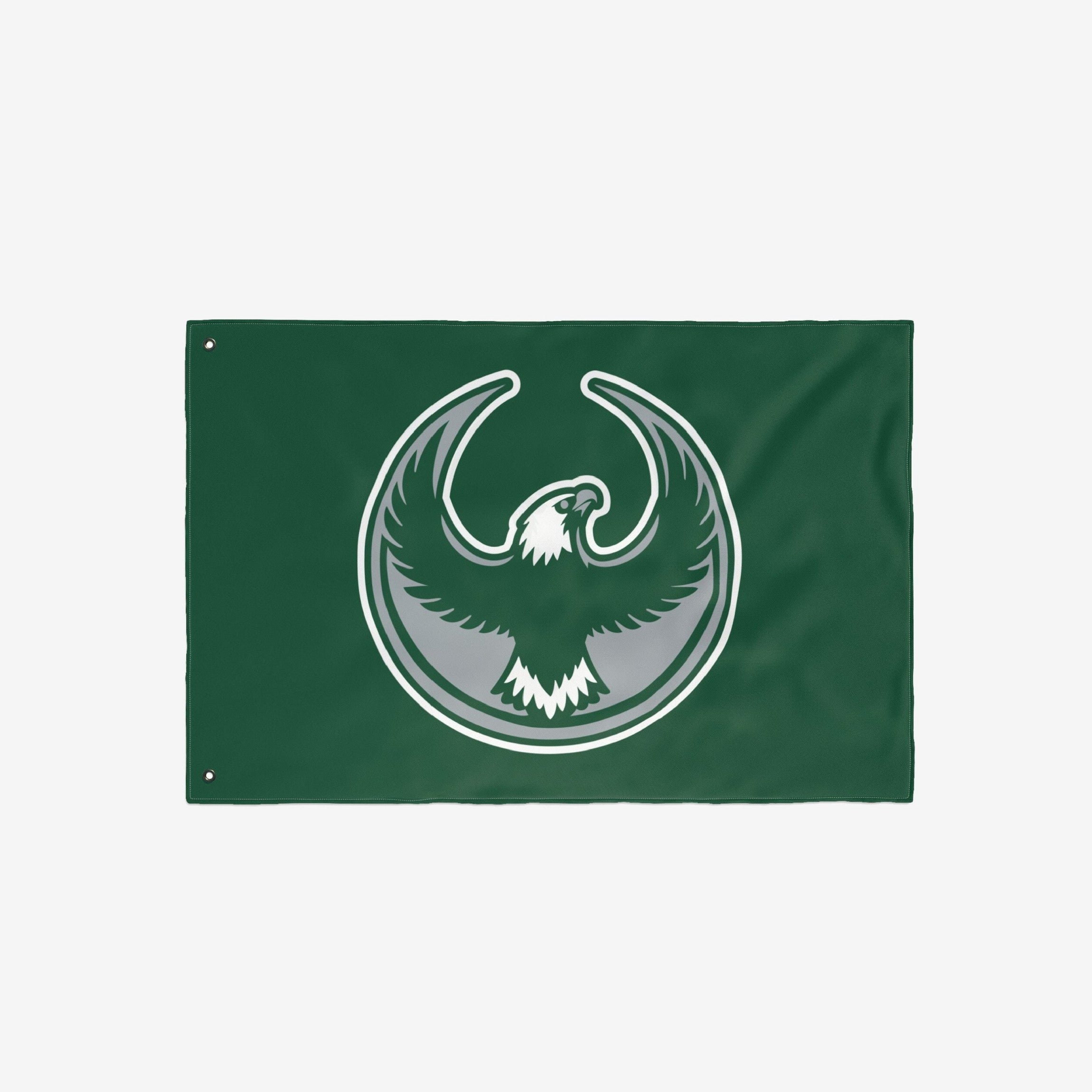Philly Rebel Alliance Flag featuring a stylized eagle emblem with wings in a circular frame, symbolizing anti-fascist and pro-immigrant rights. A bold statement piece for advocacy and city pride.