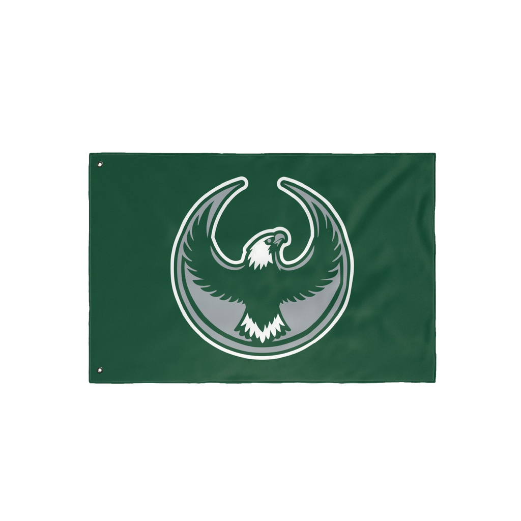 Philly Rebel Alliance Flag featuring a stylized eagle emblem with wings in a circular frame, symbolizing anti-fascist and pro