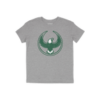 Philly Rebel Alliance T-shirt featuring a bold, stylized green eagle with outstretched wings inside a crescent, symbolizing r