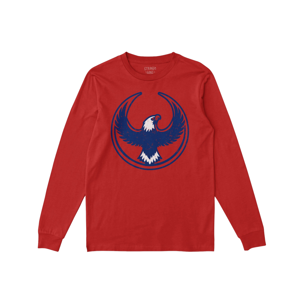Philly Rebel Alliance T-shirt featuring a bold eagle graphic with dark blue wings and a white head, encased in a circular out