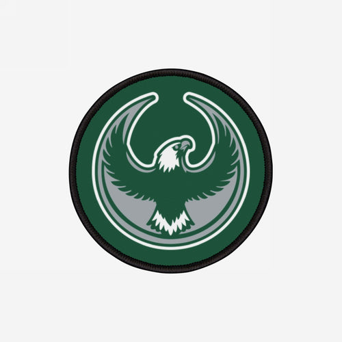 Philly Rebel Alliance Patch features a stylized eagle in flight within a green circle, embodying anti-fascist protest energy. Ideal for jackets and bags, it symbolizes Philadelphia’s fight for equality.