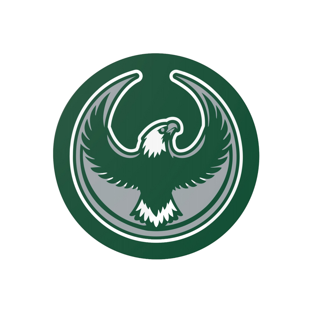 Philly Rebel Alliance Sticker featuring a stylized eagle with outstretched wings, enclosed in a green ring. Ideal for support