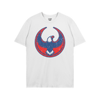 Philly Rebel Alliance T-shirt featuring a stylized eagle graphic on the chest, symbolizing the fight for immigrant rights and