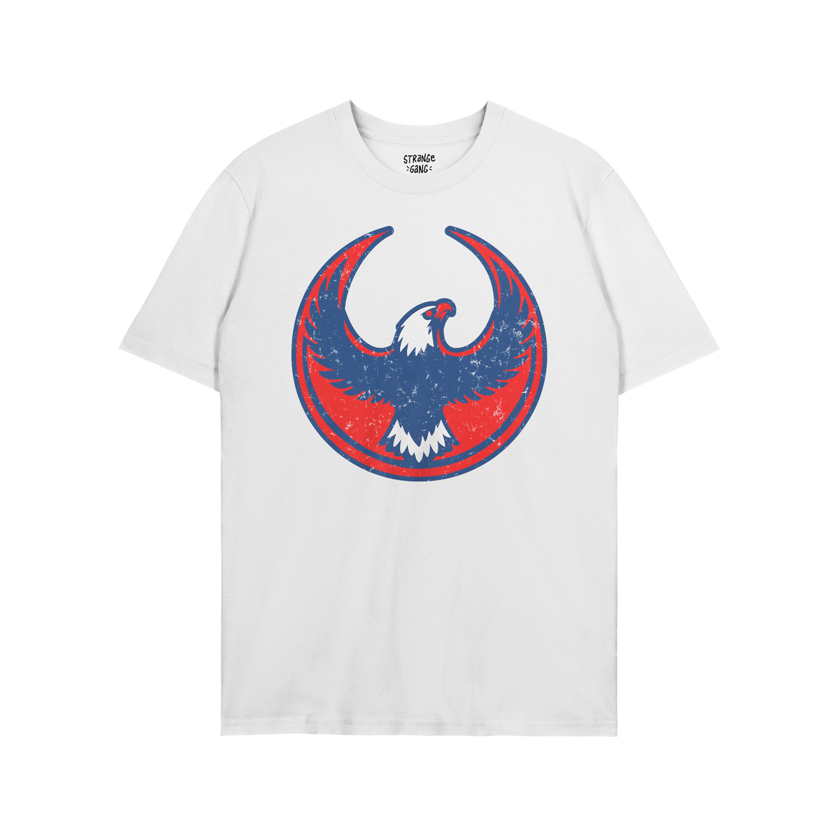 Philly Rebel Alliance T-shirt featuring a stylized eagle graphic on the chest, symbolizing the fight for immigrant rights and