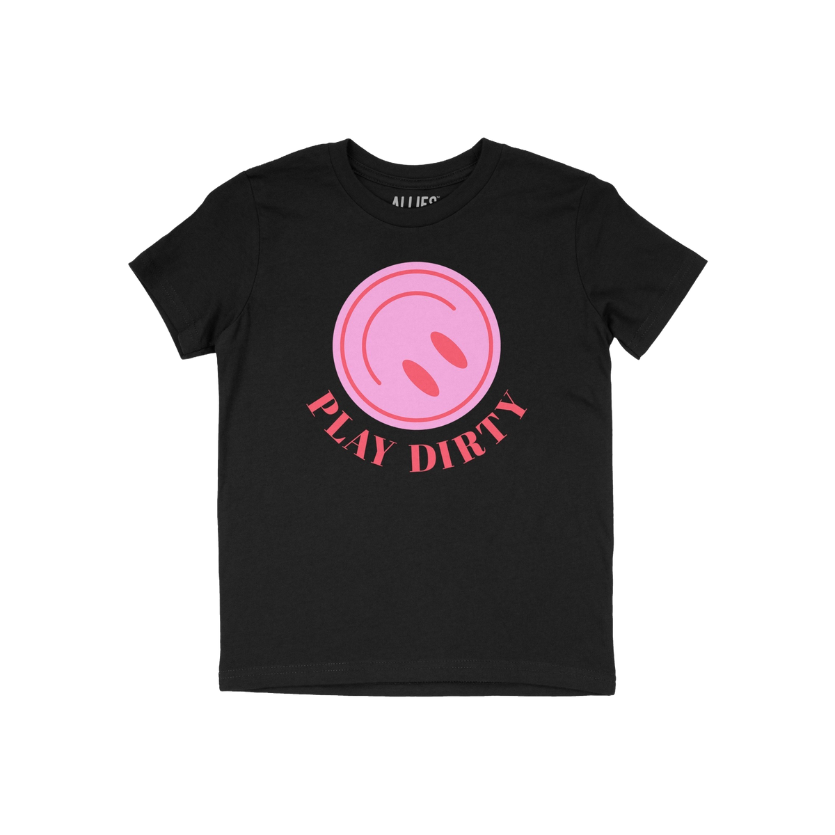 Play Dirty T-shirt featuring a bold pink circle graphic and PLAY DIRTY text, embodying a fun, rebellious spirit. Perfect for 