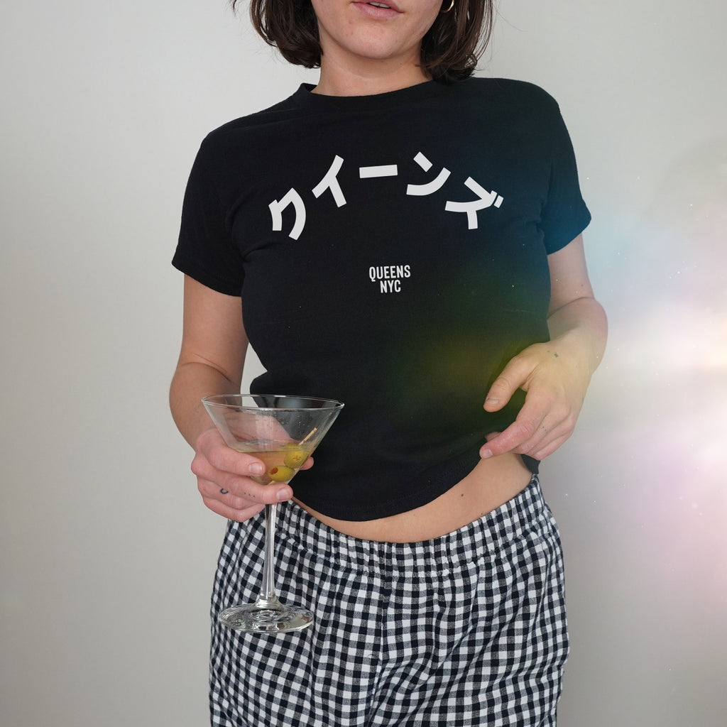 Queens NYC Japanese Women's Baby Tee