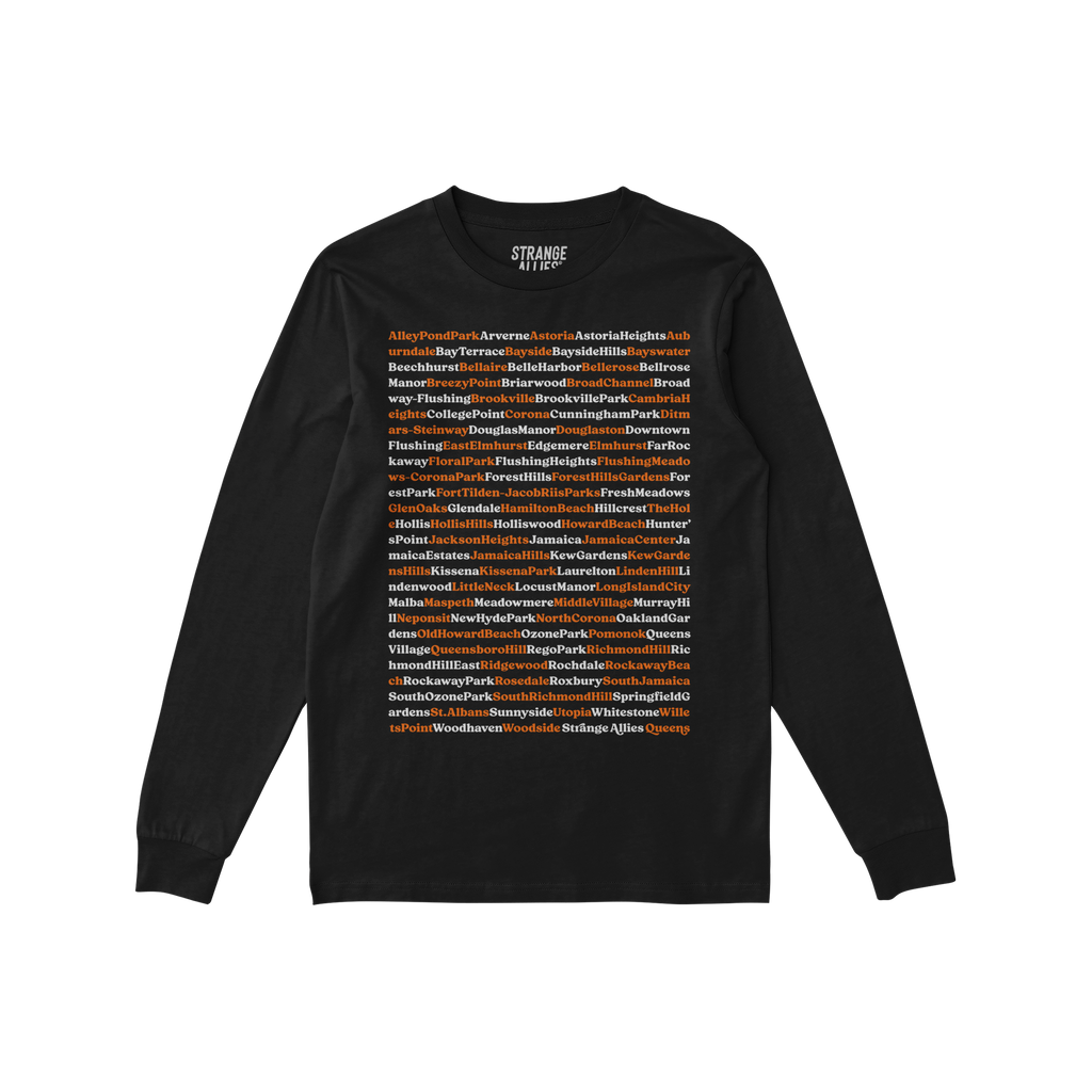 Queens NYC Neighborhoods Long Sleeve T-shirt