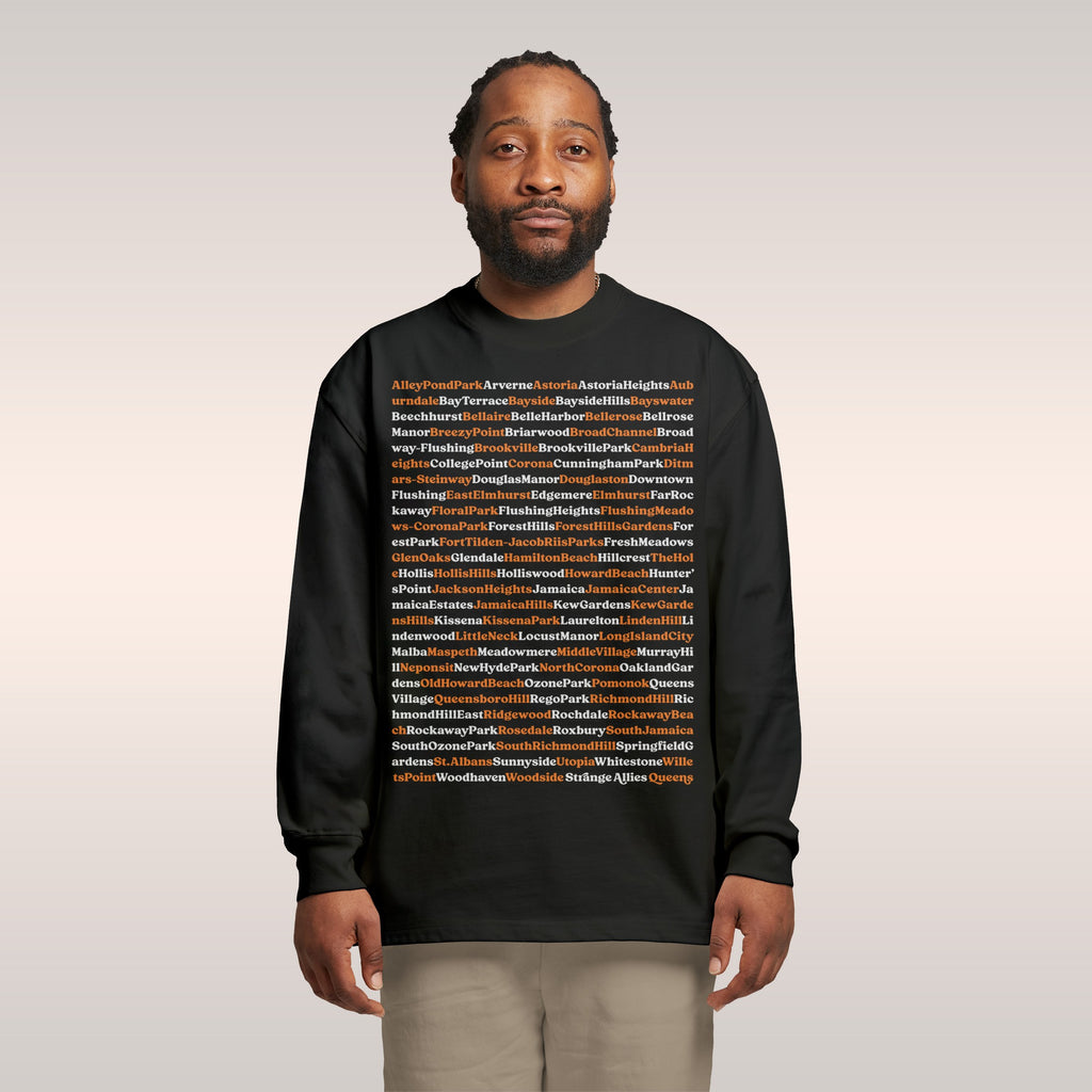 Queens NYC Neighborhoods Long Sleeve T-shirt