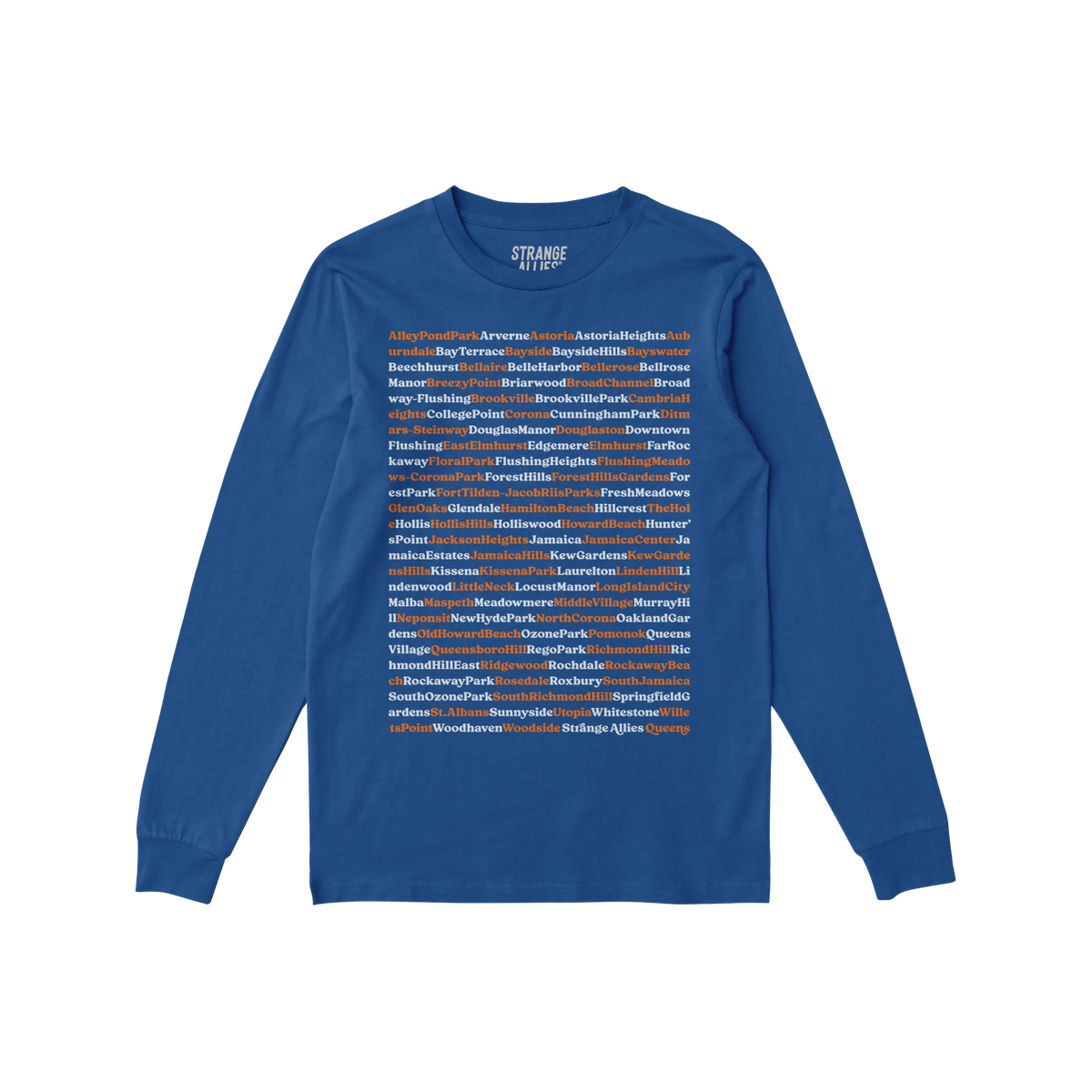 Queens NYC Neighborhoods Long Sleeve T-shirt