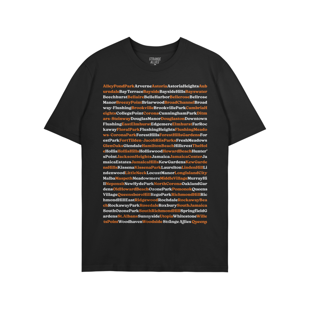 Queens NYC Neighborhoods T-shirt