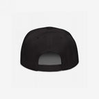 Back view of the Radical Left Classic Hat, a black baseball-style cap featuring a snap-closure adjustment strap, embodying a bold, progressive statement with irony and style.