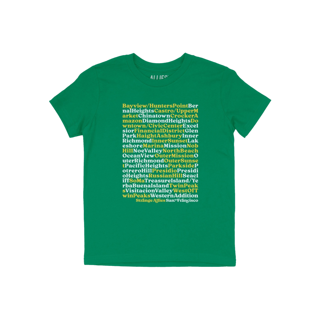 San Francisco Neighborhoods Kids T-shirt