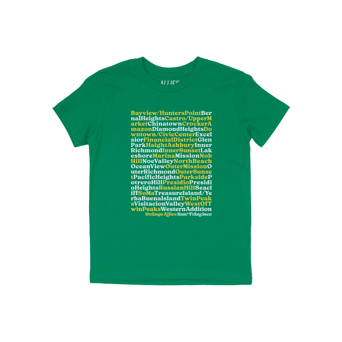 San Francisco Neighborhoods Kids T-shirt