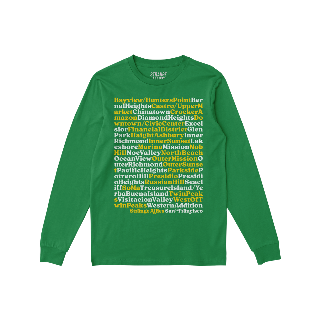 San Francisco Neighborhoods Long Sleeve T-shirt