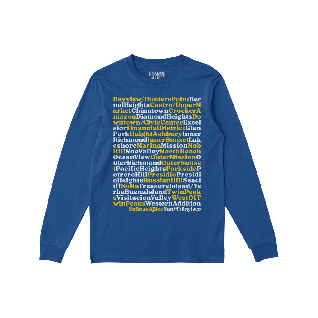 San Francisco Neighborhoods Long Sleeve T-shirt