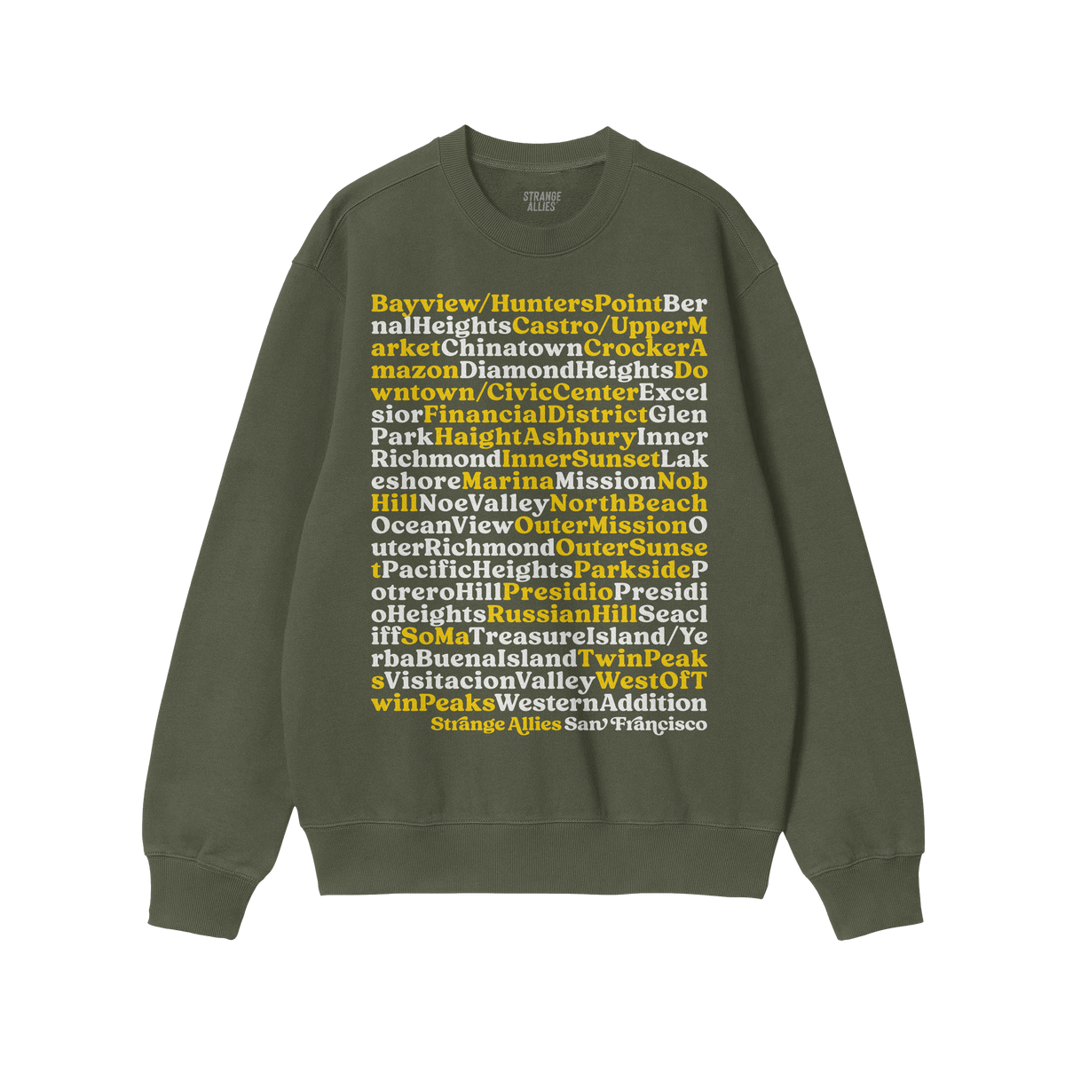 San Francisco Neighborhoods Sweatshirt