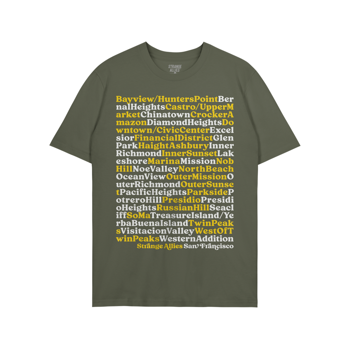 San Francisco Neighborhoods T-shirt