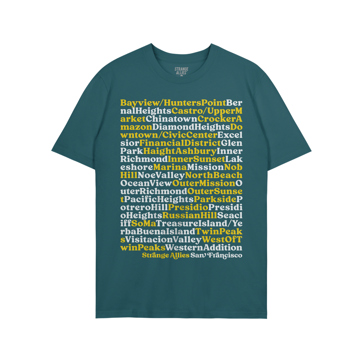 San Francisco Neighborhoods T-shirt