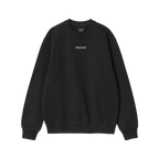 Black Snacks Hoodie & Sweatshirt with ribbed cuffs, hem, and a small white SNACKS print on chest, embodying a minimalist desi