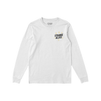 Social Club T-shirt featuring STRANGE ALLIES text with starburst graphics on the front; celebrates camaraderie with skeletons