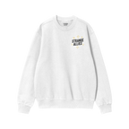 Social Club Hoodie & Sweatshirt featuring “STRANGE ALLIES” chest print with starburst accents, embodies a quirky and supp