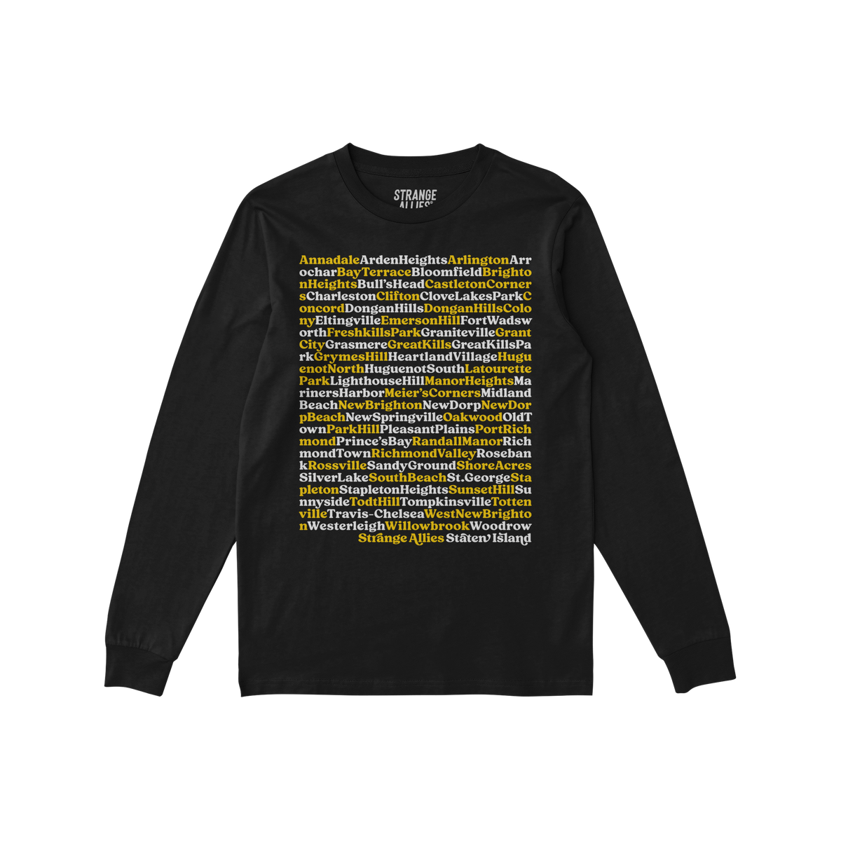 Staten Island Neighborhoods Long Sleeve T-shirt